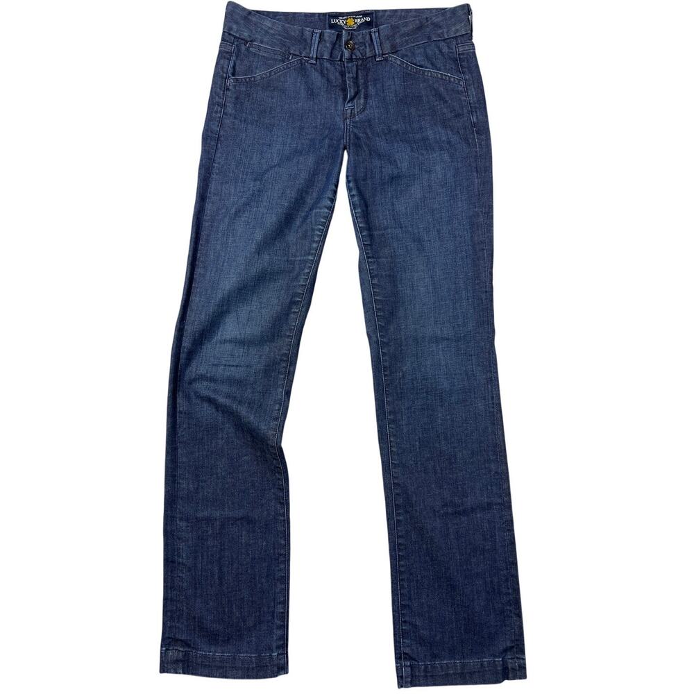 Western Lucky Brand Casual Straight Leg Jeans Medium Wash Size 8/29 Boho